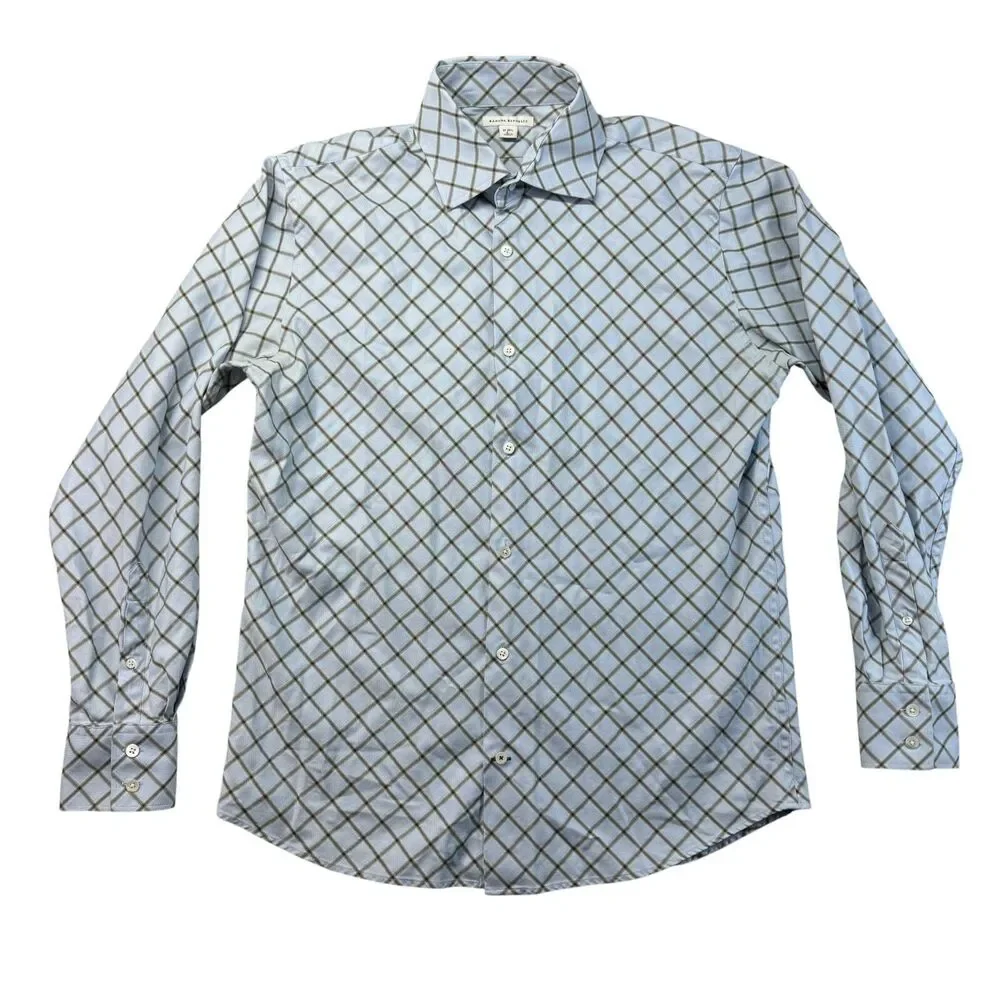 Banana Republic Shirt Men's 16 - 16.5 Large Blue Button Up Long Sleeve Cotton
